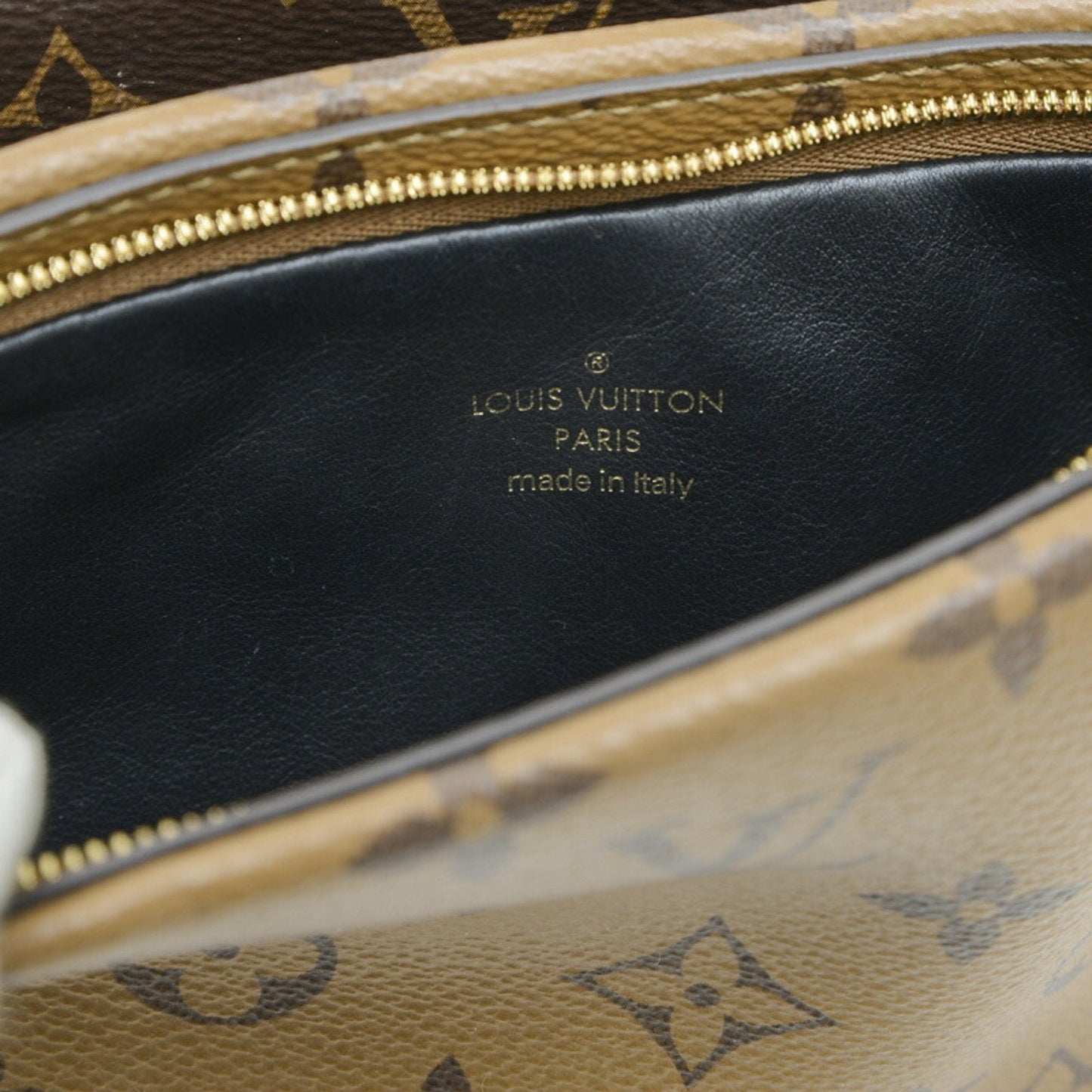 Louis Vuitton Black Monogram Monogram Reverse Leather Pochette Shoulder Bag