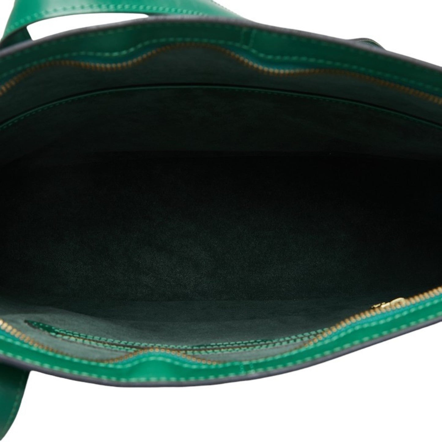 Louis Vuitton Borneo Green Leather Shoulder Bag Tote Bag