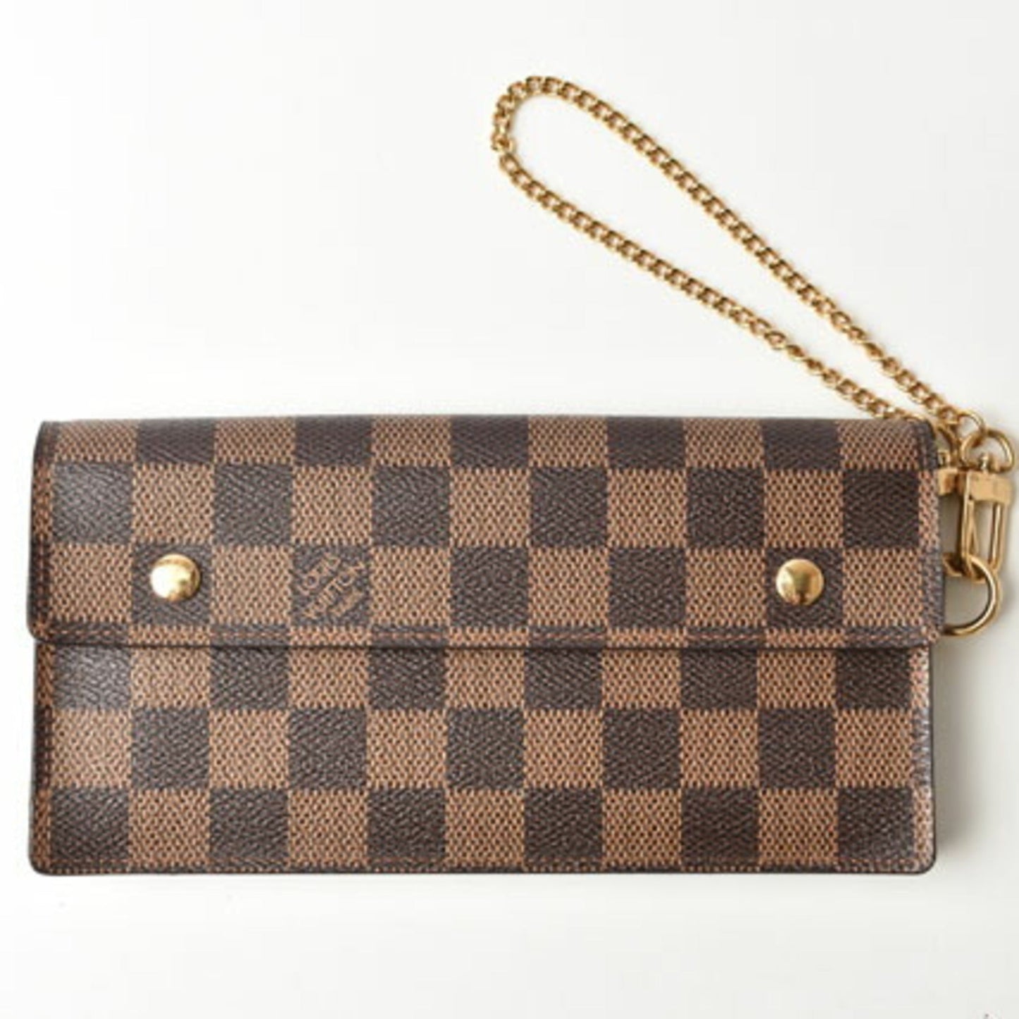 Louis Vuitton Damier Damier Canvas Damier Canvas Chain/Shoulder Wallet