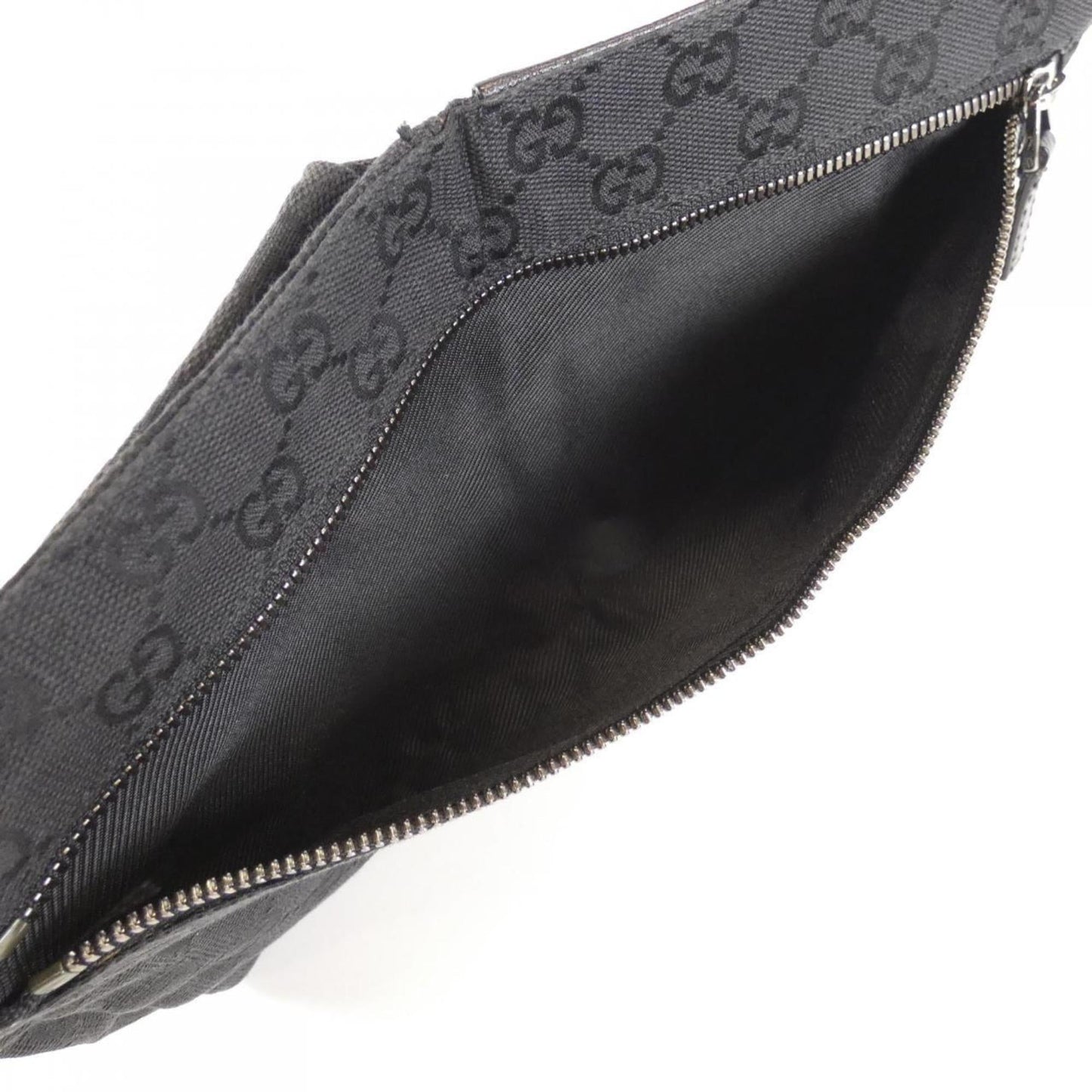 Gucci Black Gg Canvas Fanny Pack