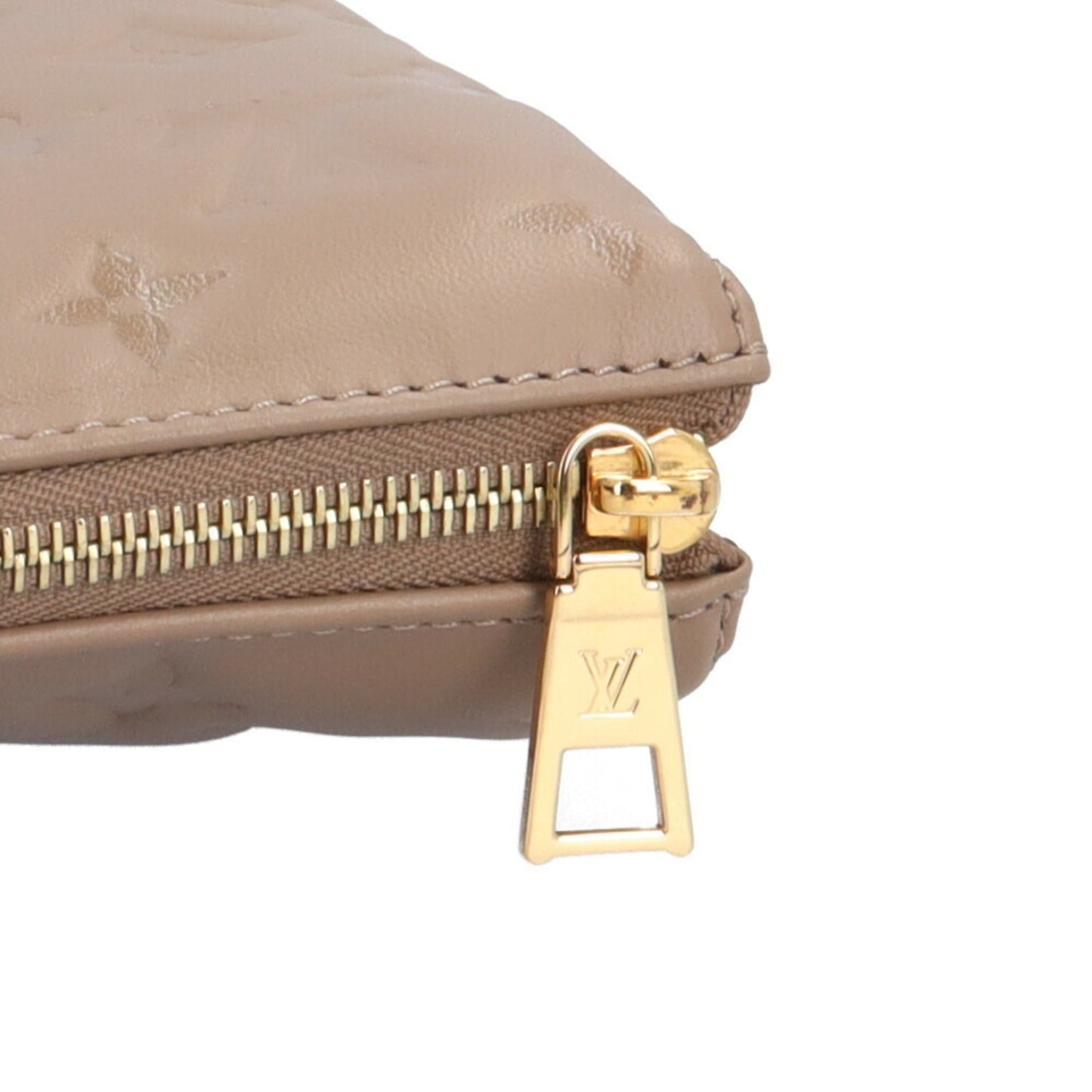 Louis Vuitton Beige Taupe Leather Shoulder Bag