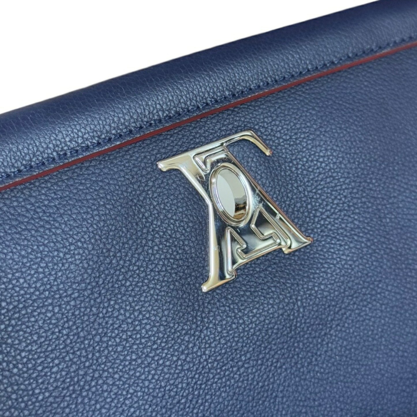 Louis Vuitton Navy Red Color Leather Shoulder Bag