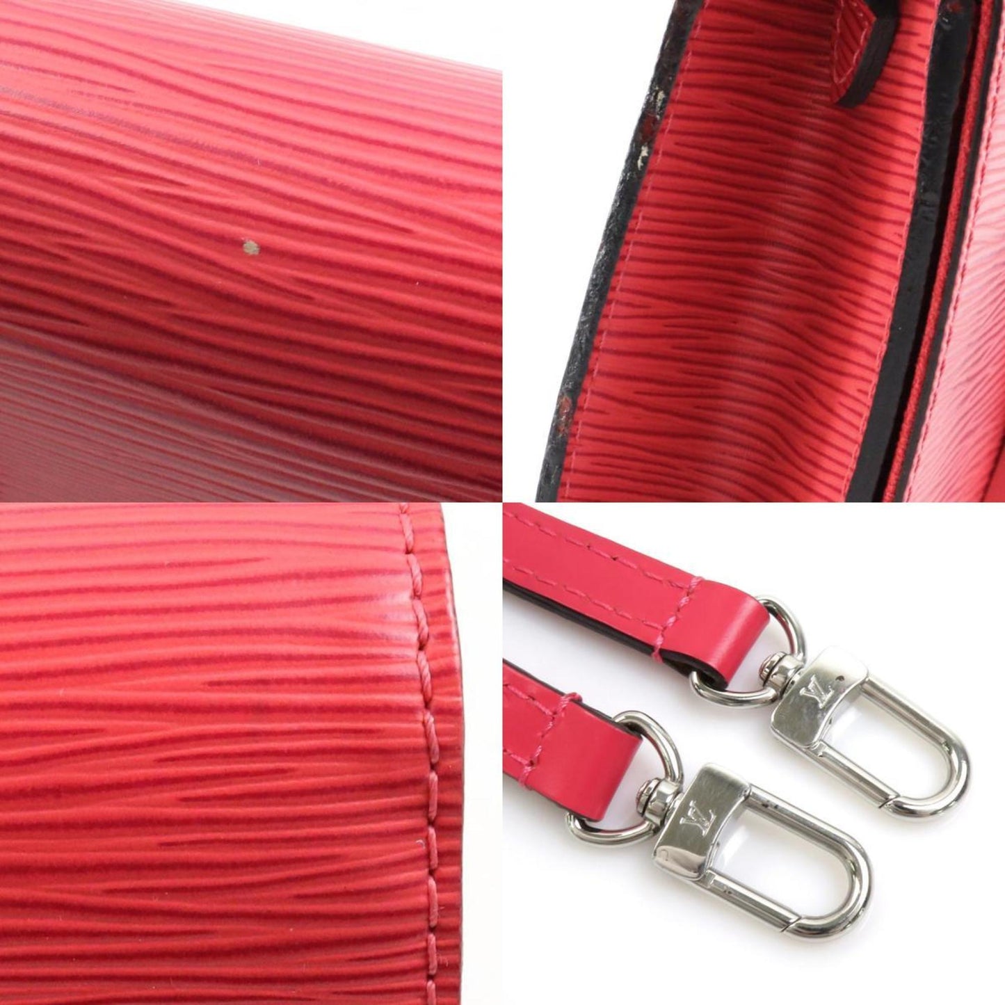 Louis Vuitton Pink Epi Leather Clutch Bag Pochette Shoulder Bag