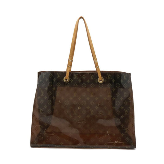 Louis Vuitton Brown Clear Monogram Beach Bag Shoulder Bag Tote Bag ()