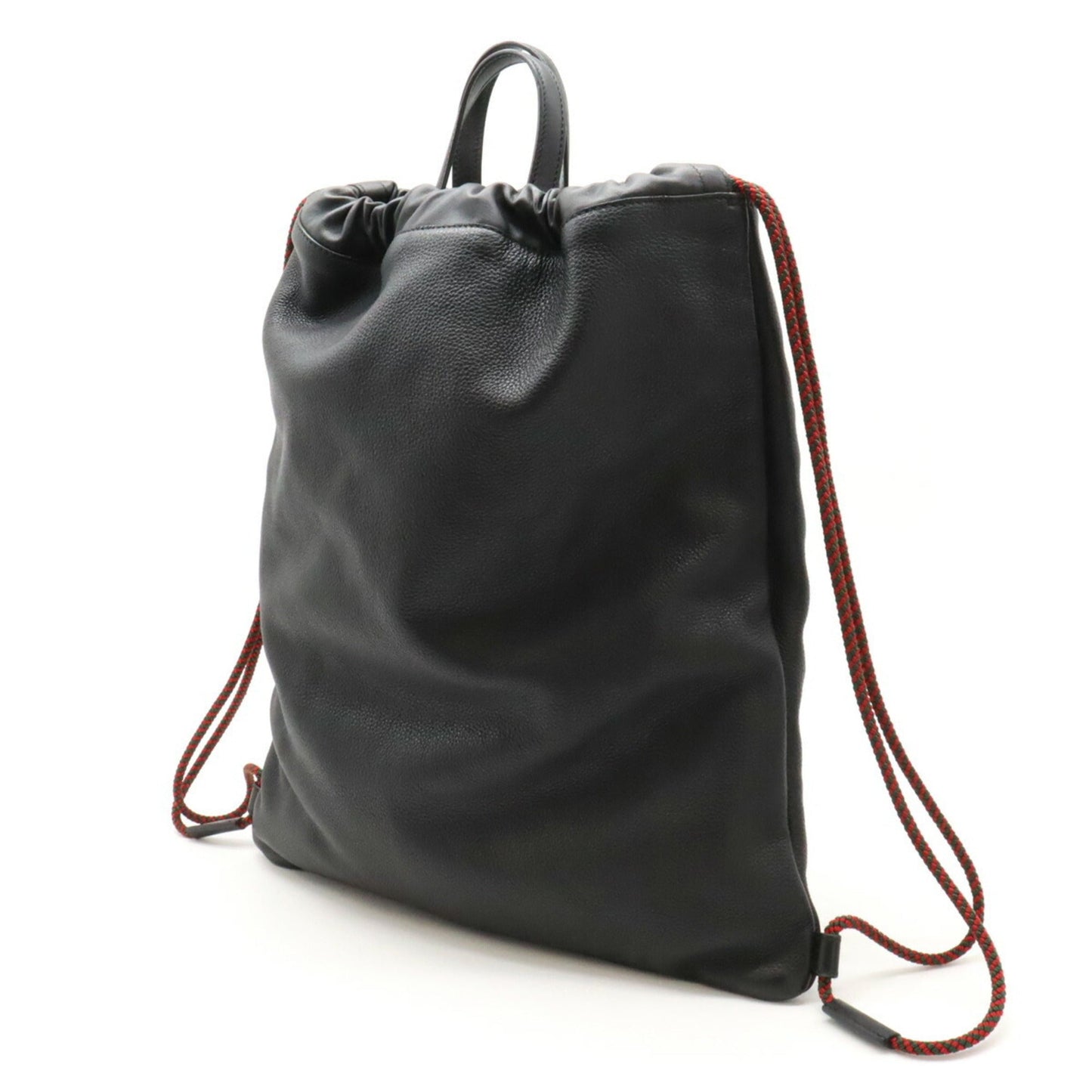 Gucci Black Green Red Color Leather Backpack Pouch Tote Bag