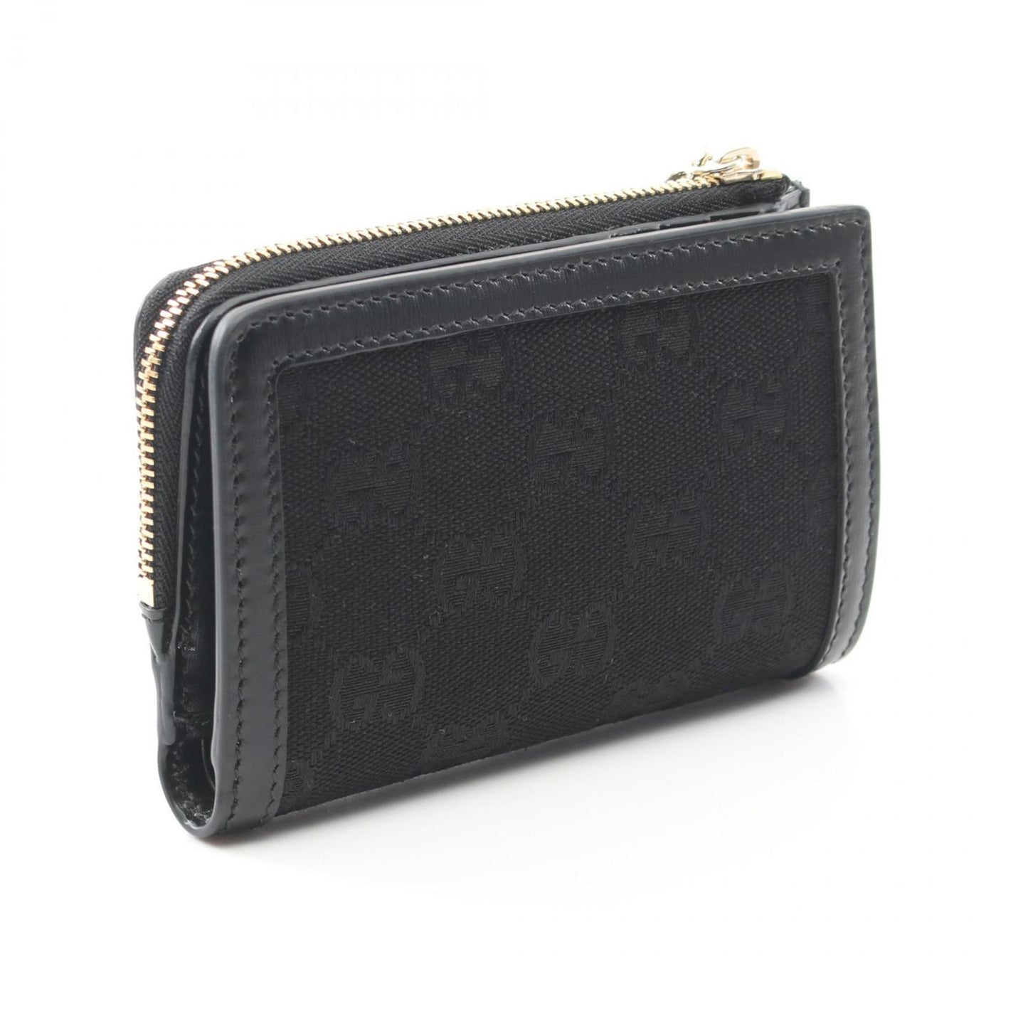 Gucci Black Canvas Leather Wallet (Bi-Fold)