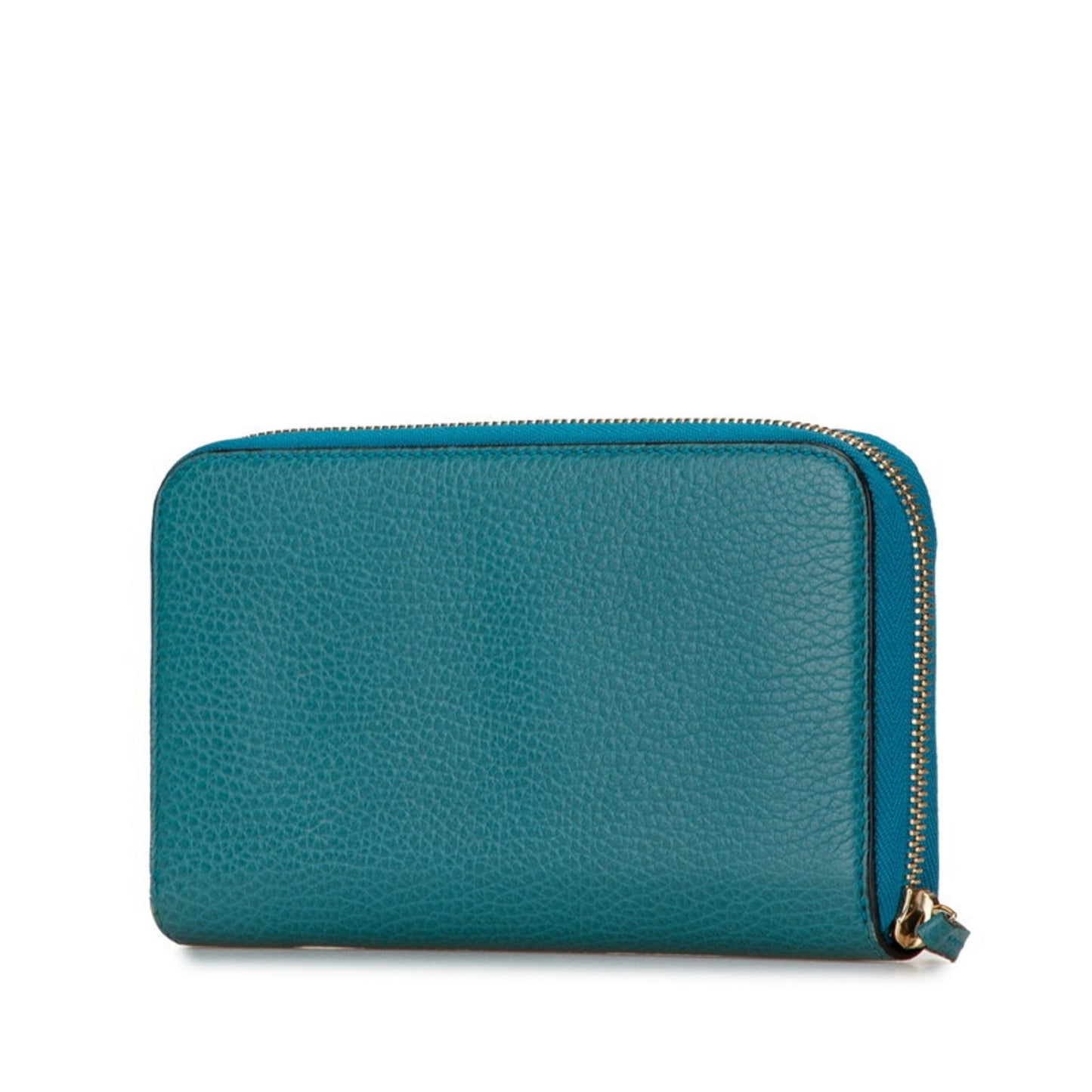 Gucci Blue Green Leather Long Wallet (Bi-Fold)