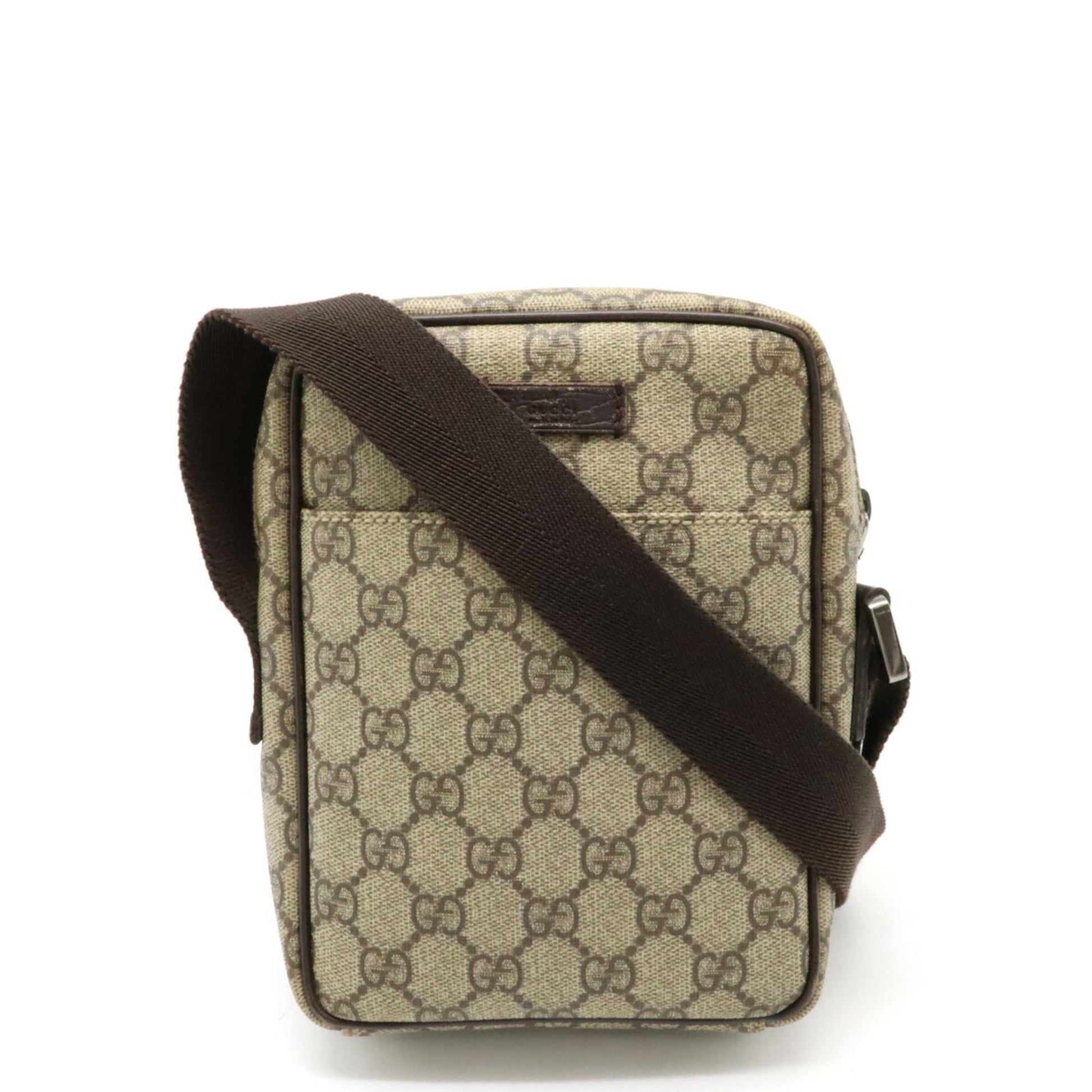 Gucci Beige Dark Brown Khaki Pvc Leather Pochette Shoulder Bag ()