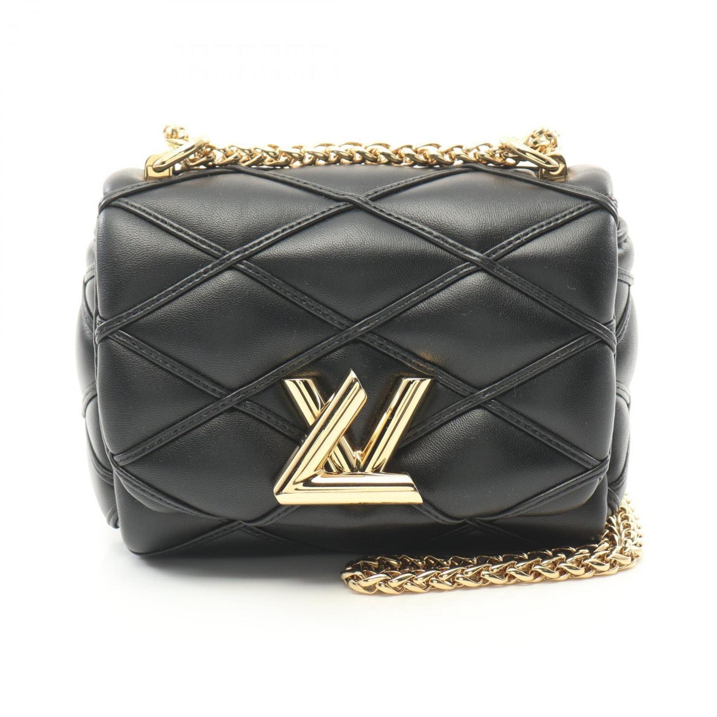 Louis Vuitton Black Noir Leather Shoulder Bag ()