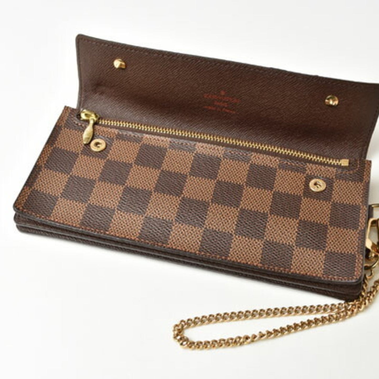 Louis Vuitton Damier Damier Canvas Damier Canvas Chain/Shoulder Wallet