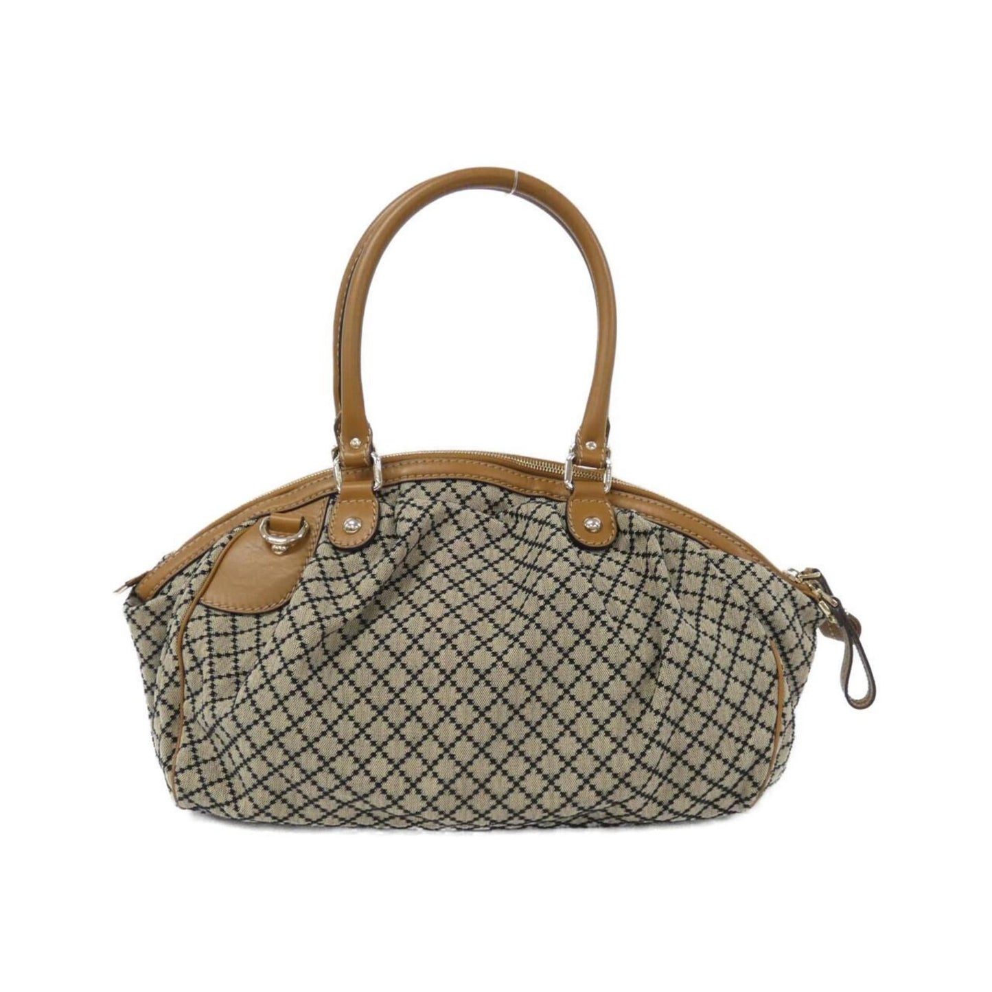 Gucci Beige Light Brown Canvas Leather Shoulder Bag