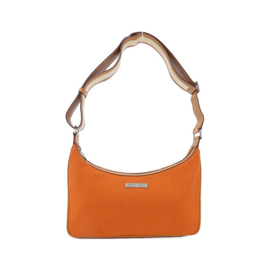 Gucci Light Brown Canvas Leather Shoulder Bag ()