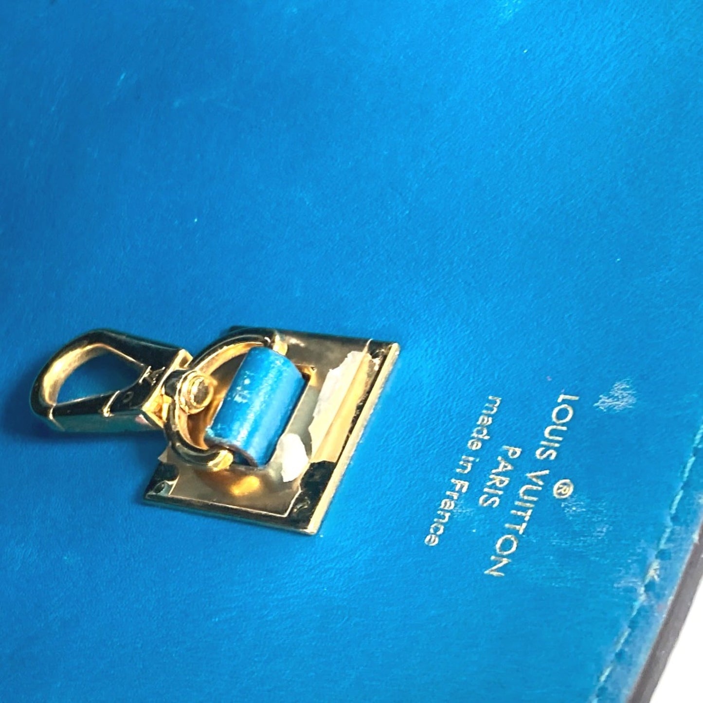 Louis Vuitton Blue Leather Shoulder Bag