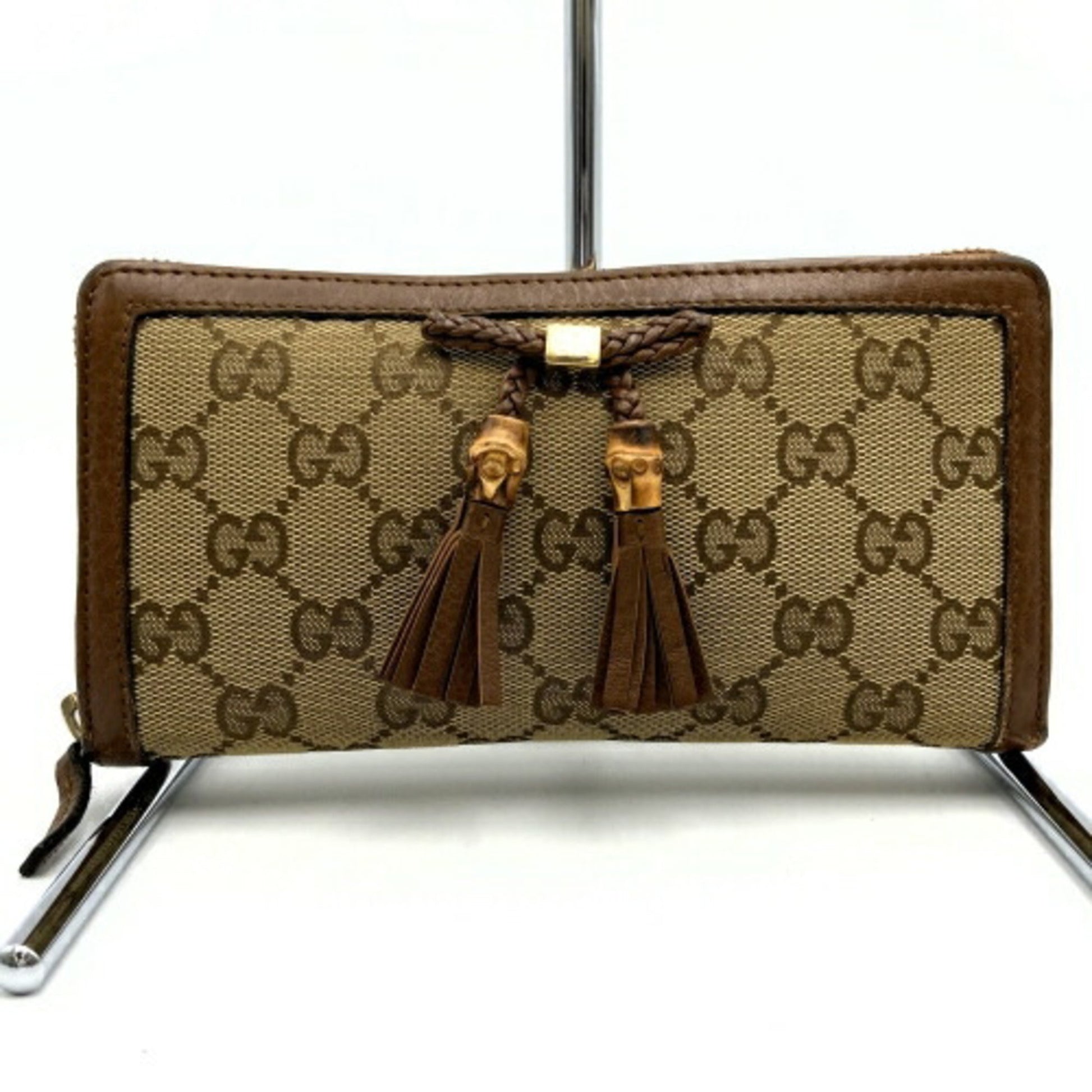 Gucci Brown Gg Canvas Long Wallet (Bi-Fold) ()