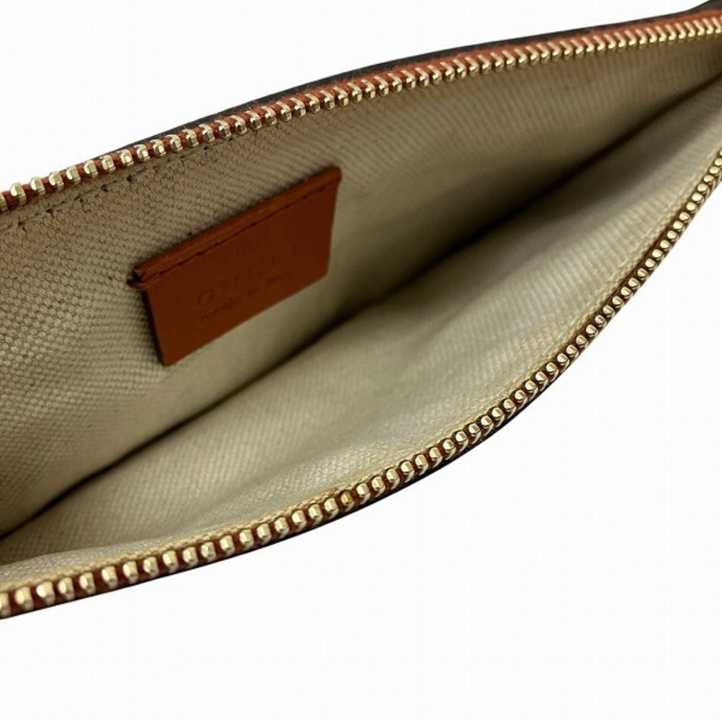 Gucci Diamante Beige Orange Canvas Pouch Shoulder Bag Tote Bag