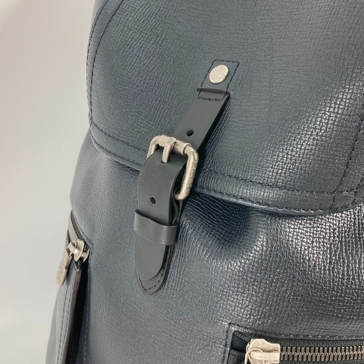 Louis Vuitton Navy Leather Backpack