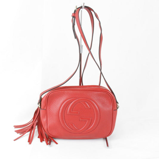 Gucci Red Color Leather Shoulder Bag ()