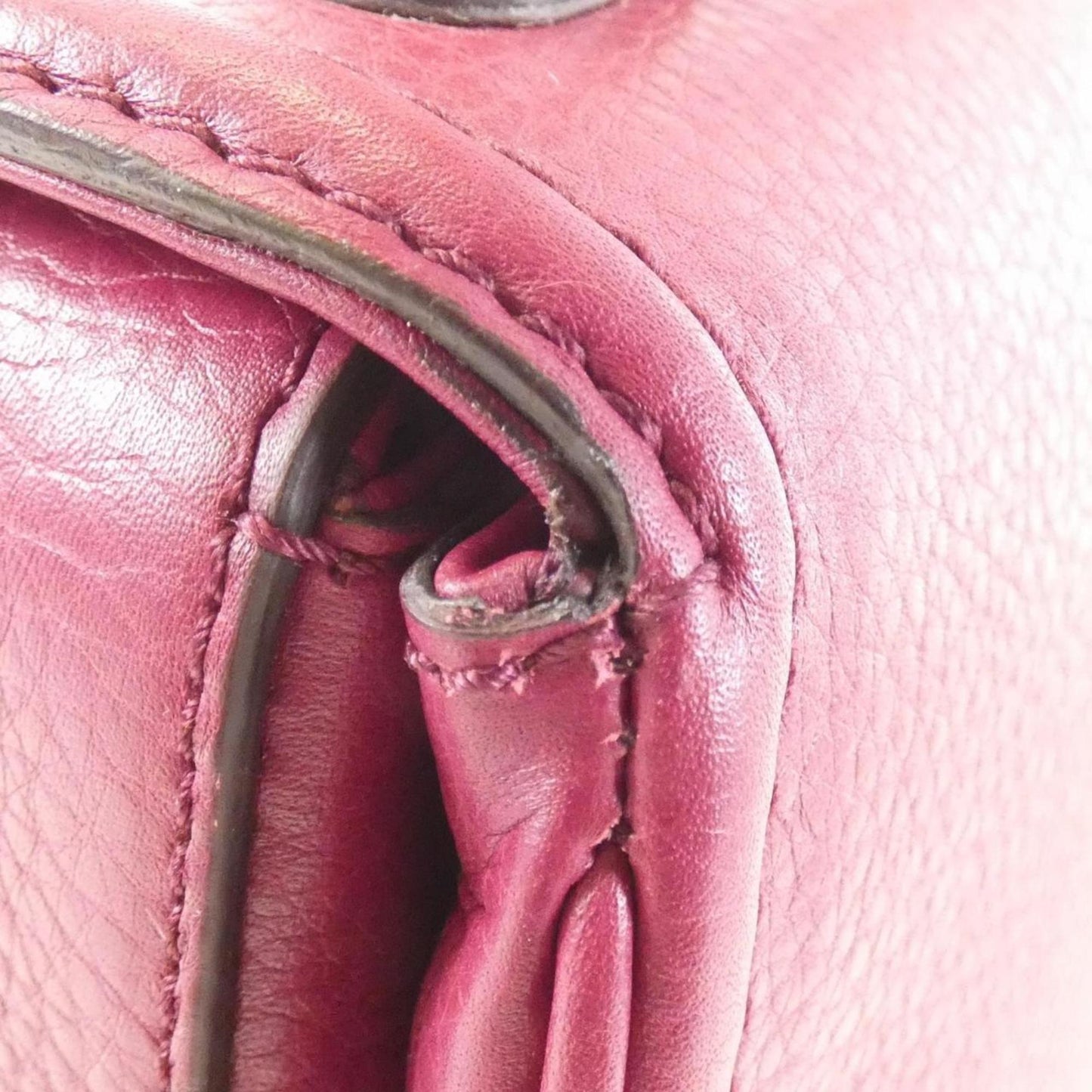 Gucci Bordeaux Leather Handbag