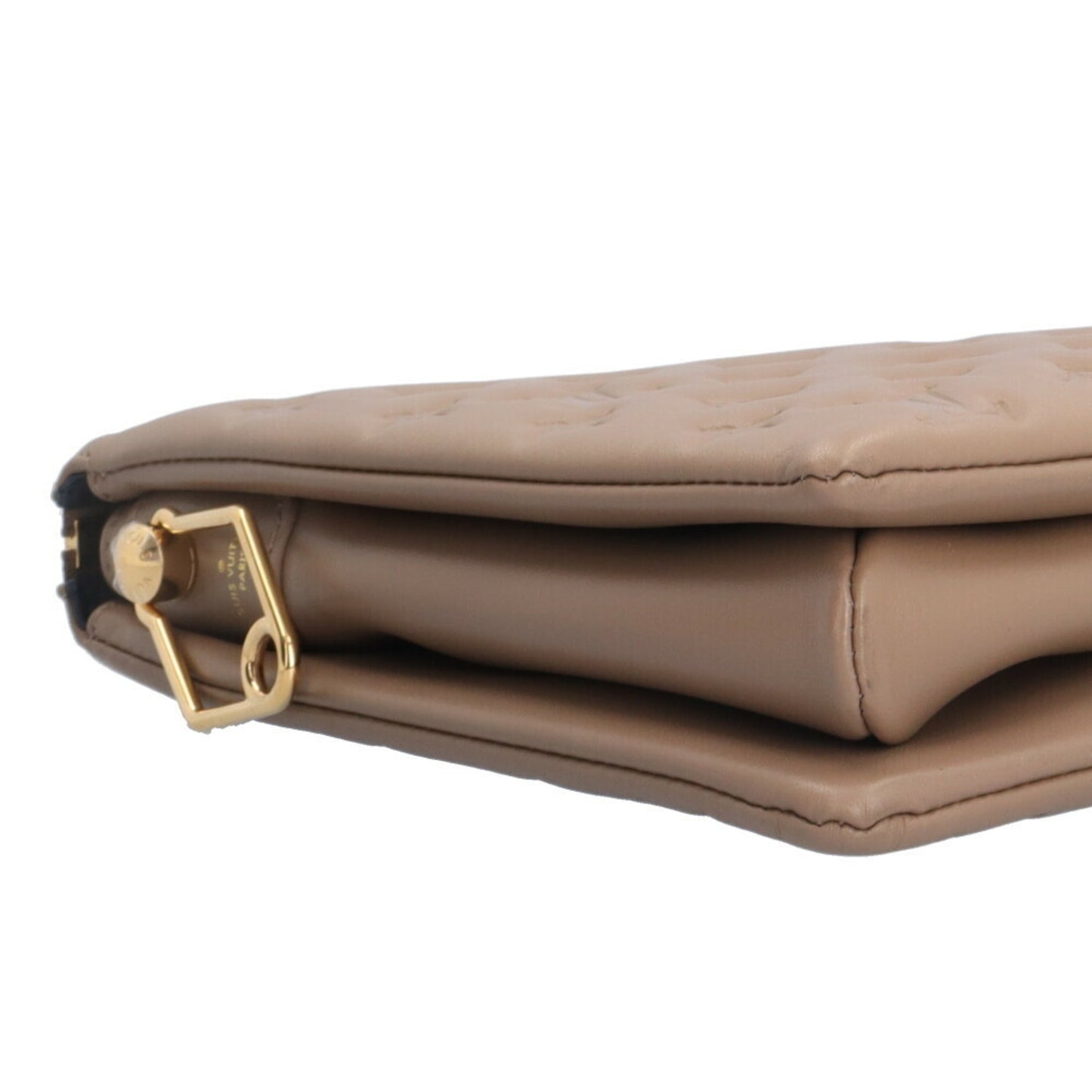 Louis Vuitton Beige Taupe Leather Shoulder Bag
