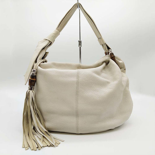 Gucci Ivory White Leather Shoulder Bag ()