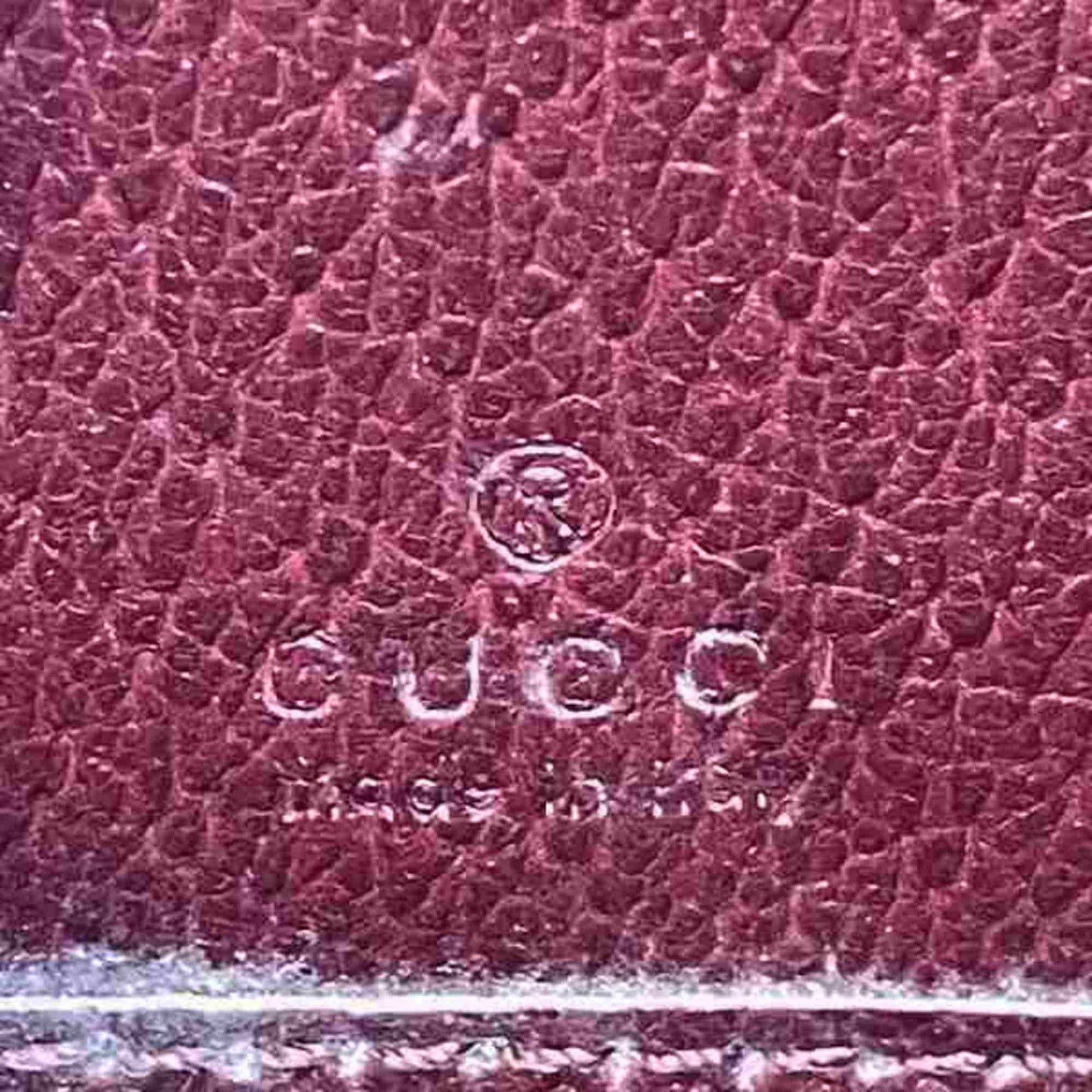 Gucci Brown Red Color Leather Coin Purse/Coin Case