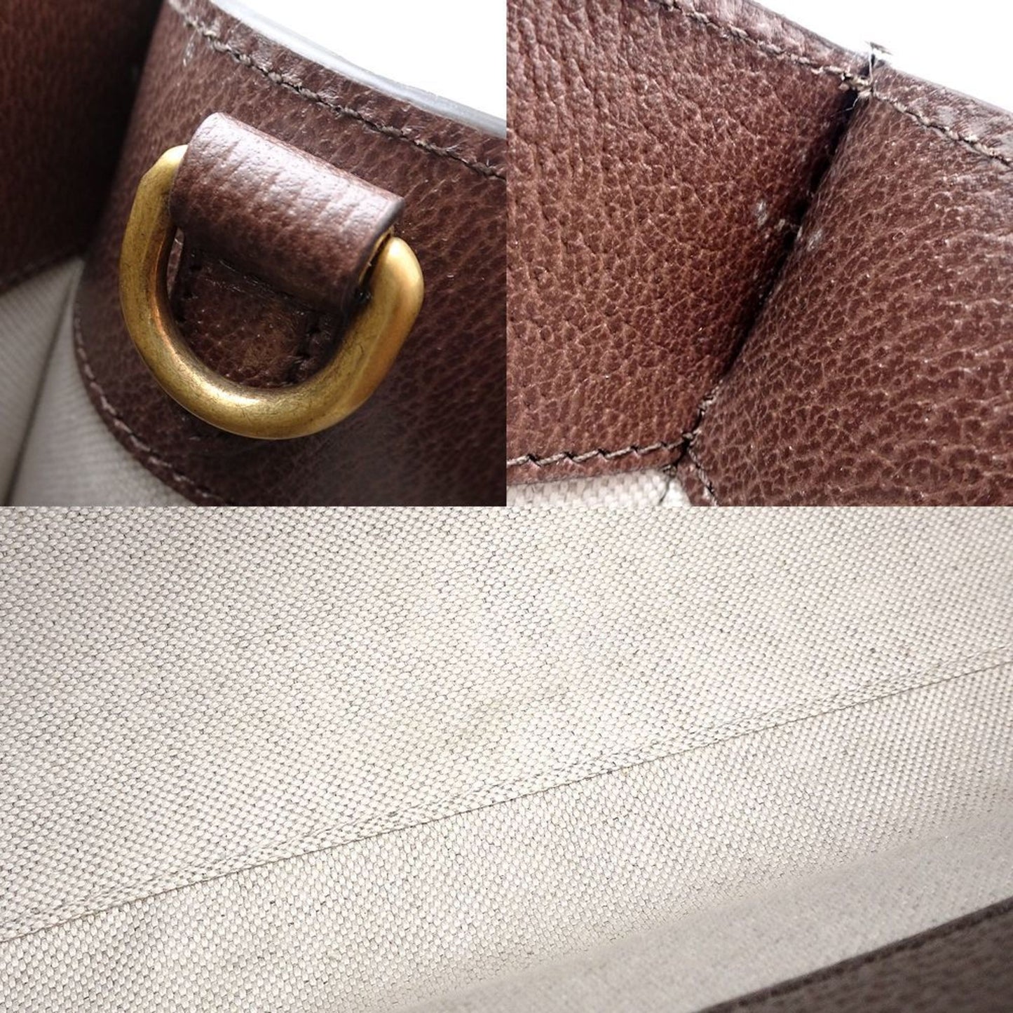 Gucci Beige Gg Supreme Leather Handbag