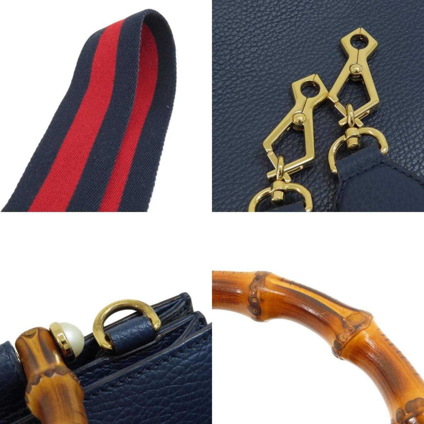 Gucci Navy Leather Handbag