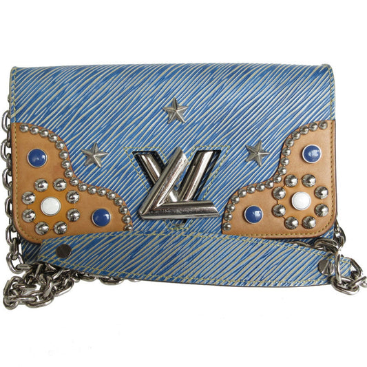 Louis Vuitton Epi Blue Brown Epi Leather Shoulder Bag ()