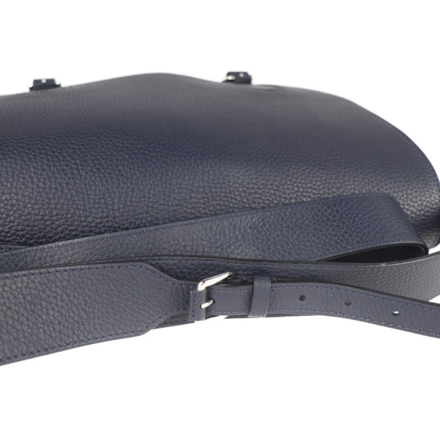 Louis Vuitton Navy Leather Handbag Shopping Bag Shoulder Bag Tote Bag