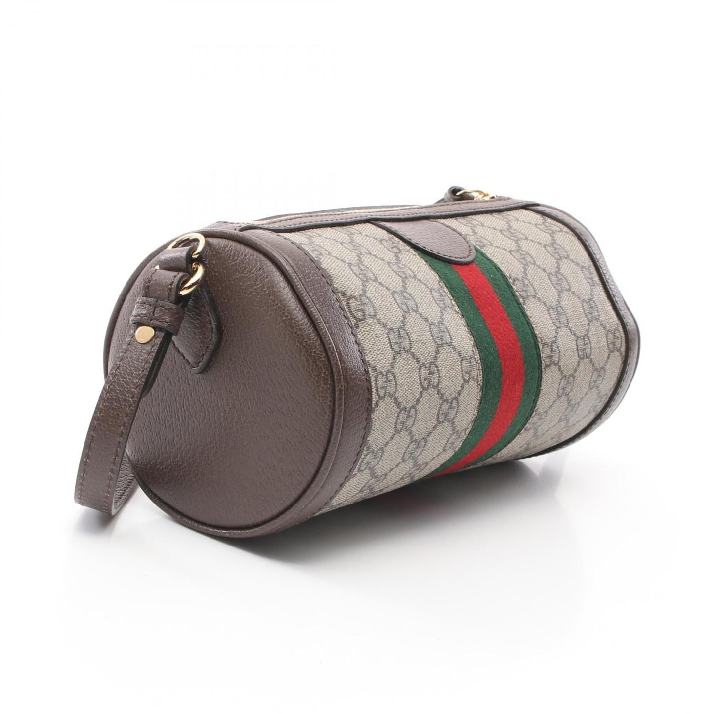 Gucci Beige Brown Multi-Color Pvc Coated Canvas Leather Shoulder Bag