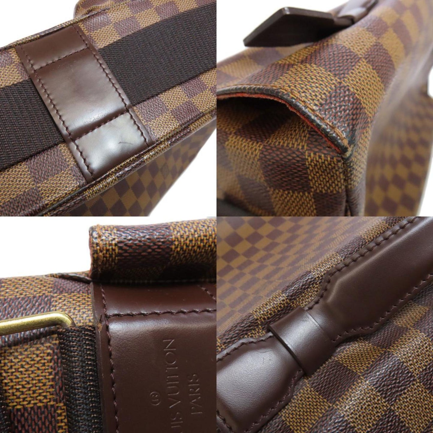 Louis Vuitton Damier Canvas Ebene Damier Canvas Shoulder Bag