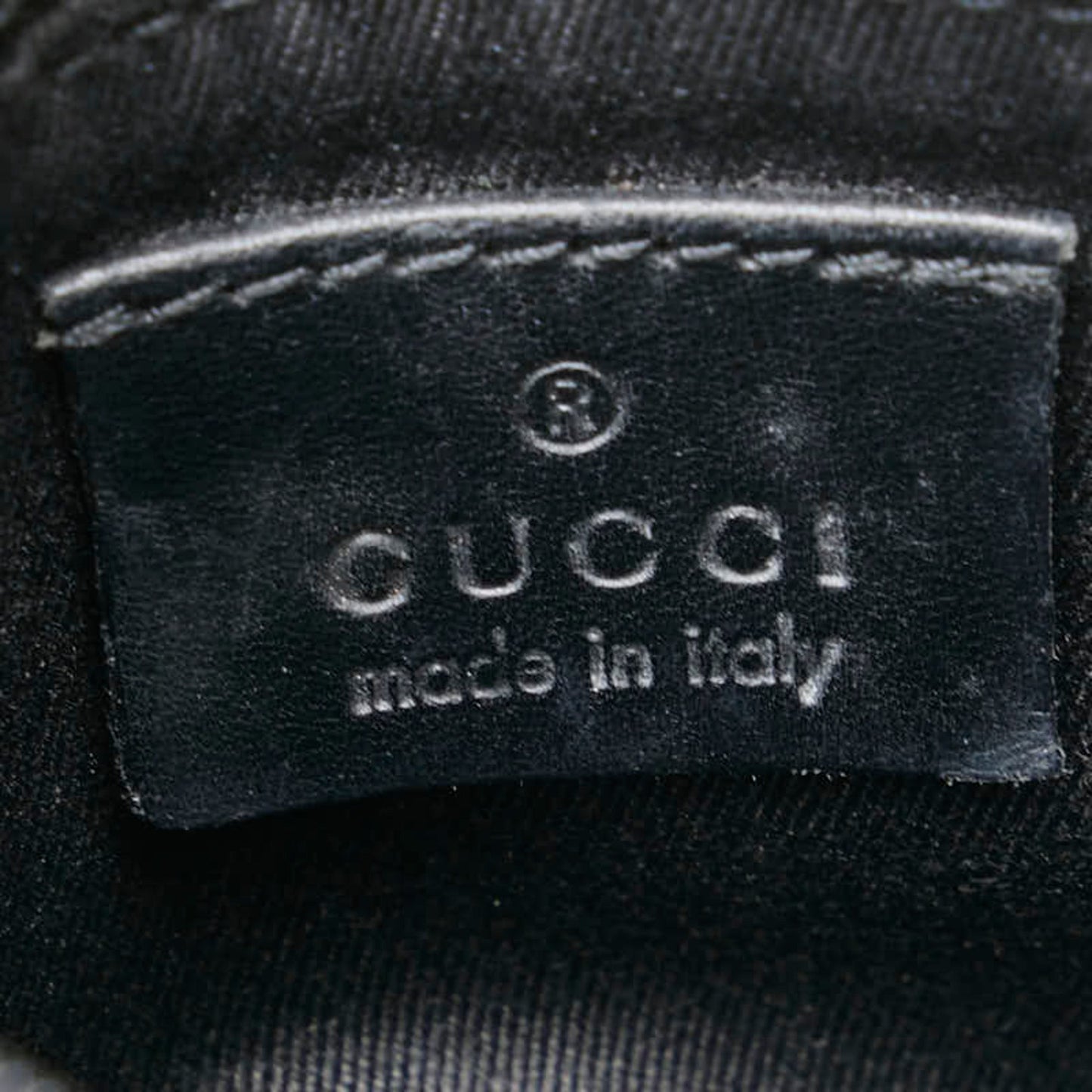 Gucci Black Canvas Leather Pouch Shoulder Bag Tote Bag