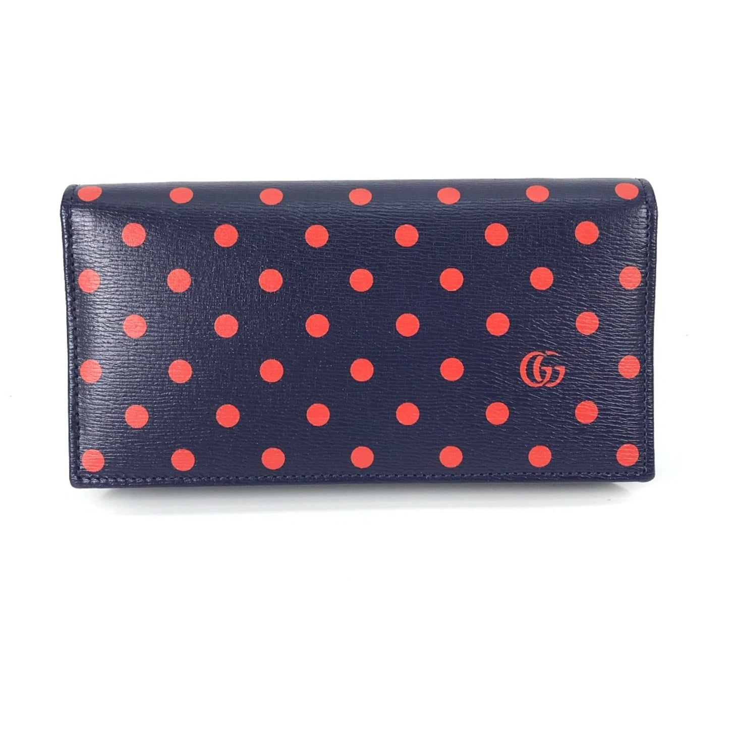 Gucci Navy Leather Long Wallet (Bi-Fold)