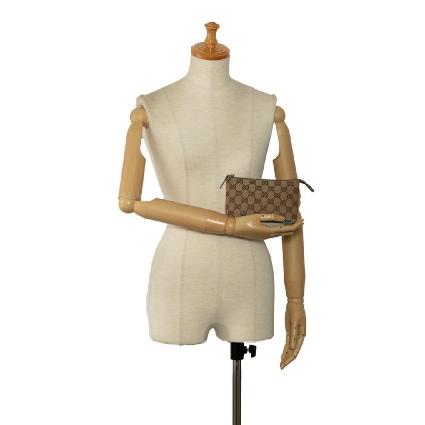 Gucci Gg Canvas Beige Blue Gg Canvas Pouch