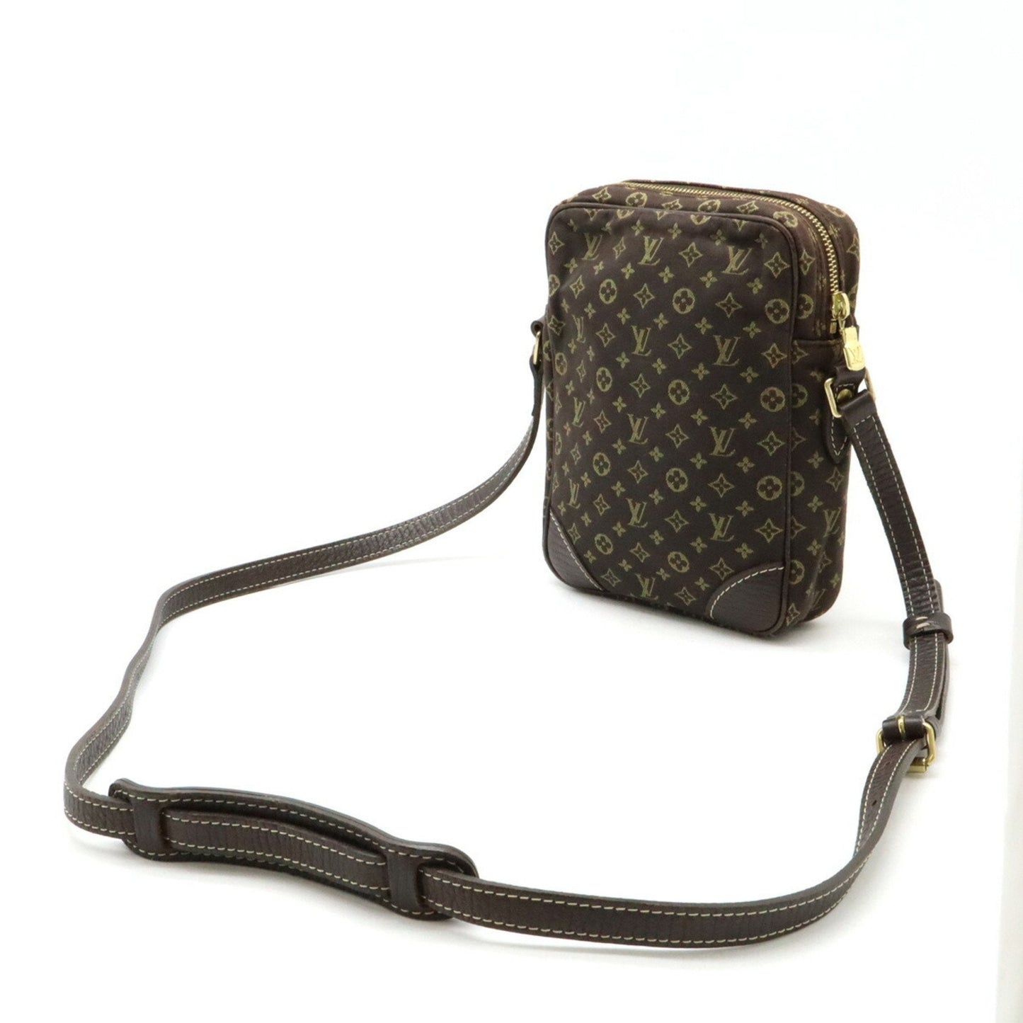 Louis Vuitton Brown Ebene Canvas Leather Pochette Shoulder Bag