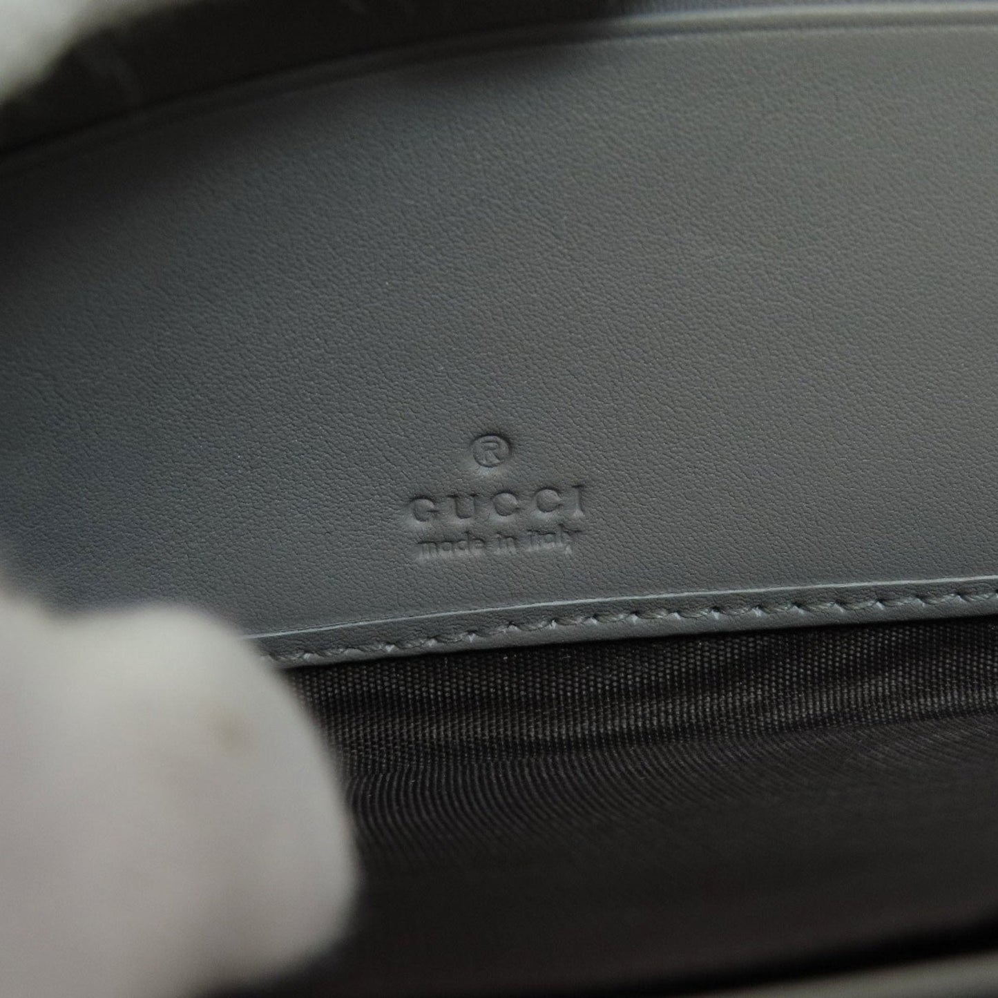 Gucci Gray Leather Long Wallet (Bi-Fold)