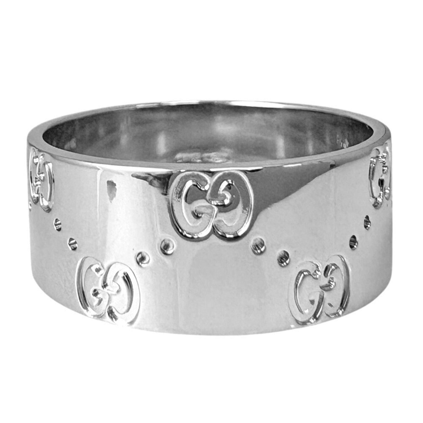 Gucci Icon Silver White Gold (18K) Band Ring