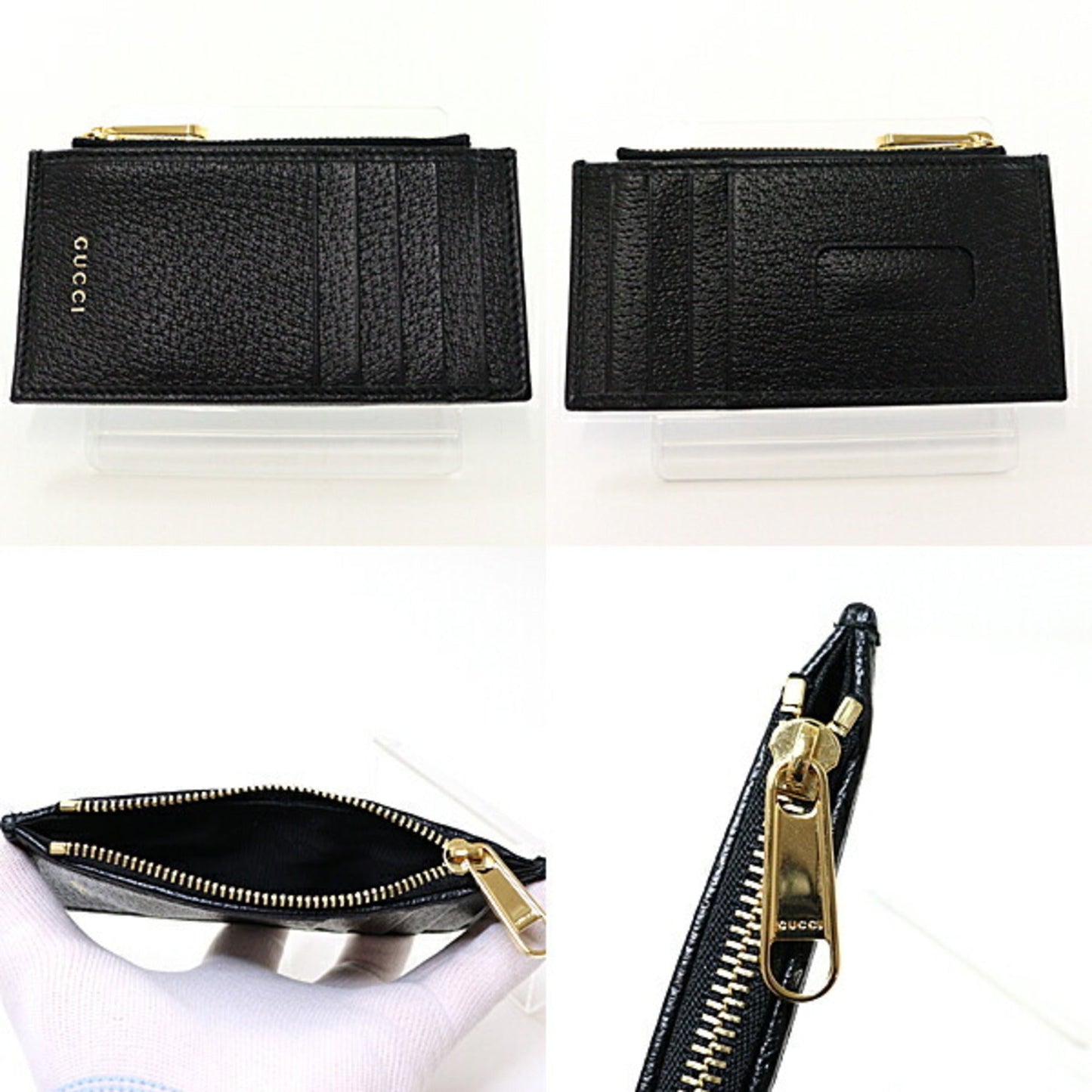 Gucci Black Leather Long Wallet (Bi-Fold)
