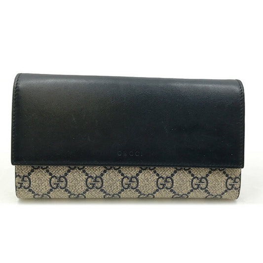 Gucci Navy Pvc Long Bill Wallet (Bi-Fold) ()