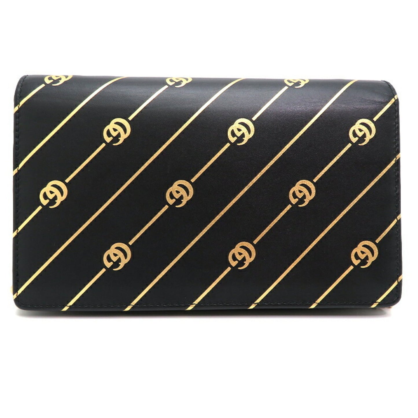 Gucci Black Leather Chain/Shoulder Wallet