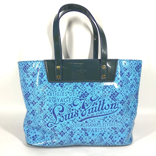 Louis Vuitton Blue Pvc Leather Shoulder Bag Tote Bag ()