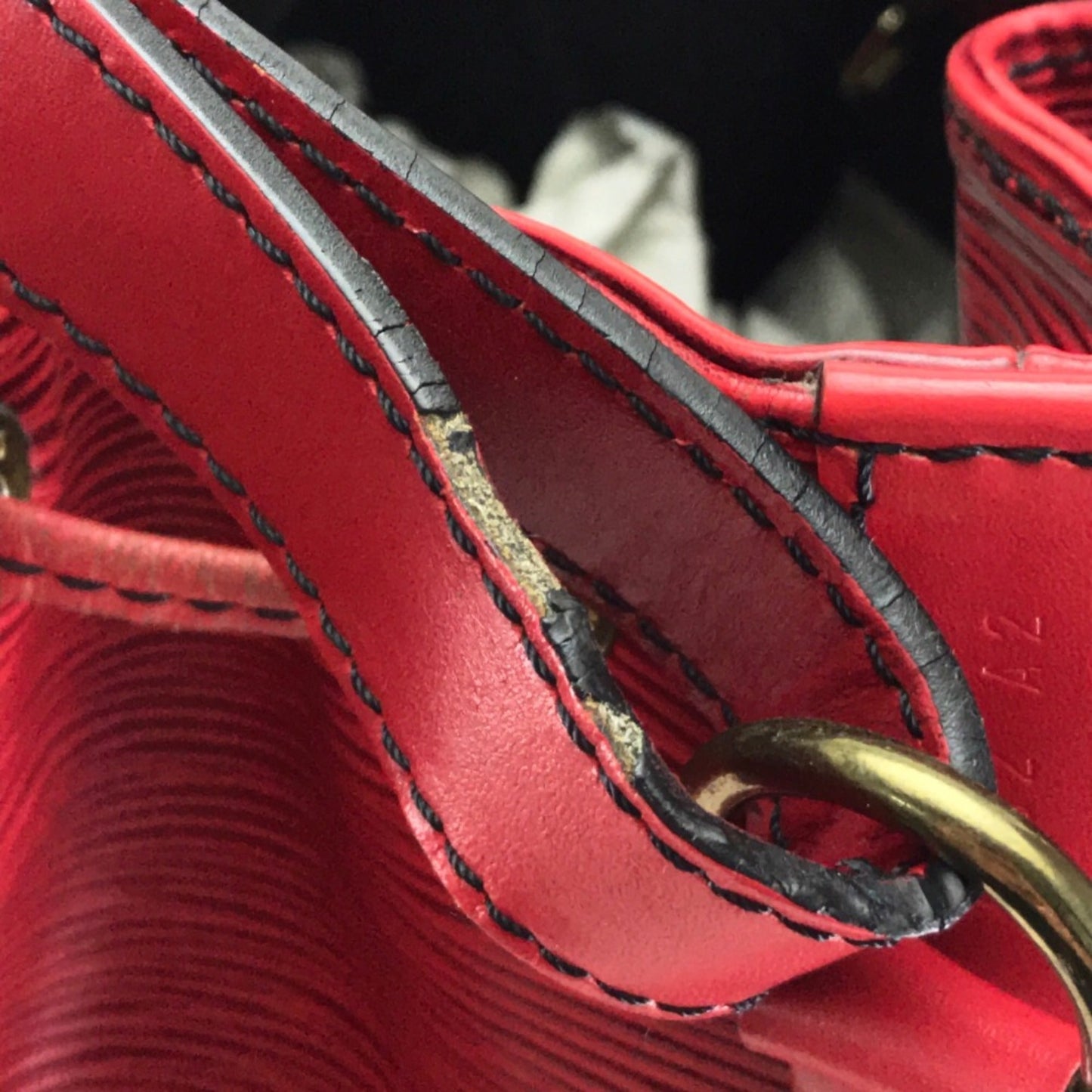 Louis Vuitton Red Leather Shoulder Bag