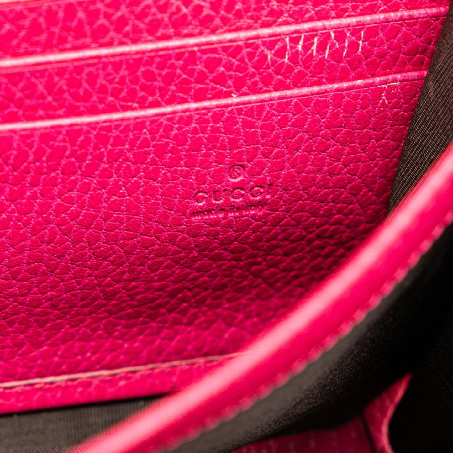 Gucci Pink Leather Chain/Shoulder Wallet