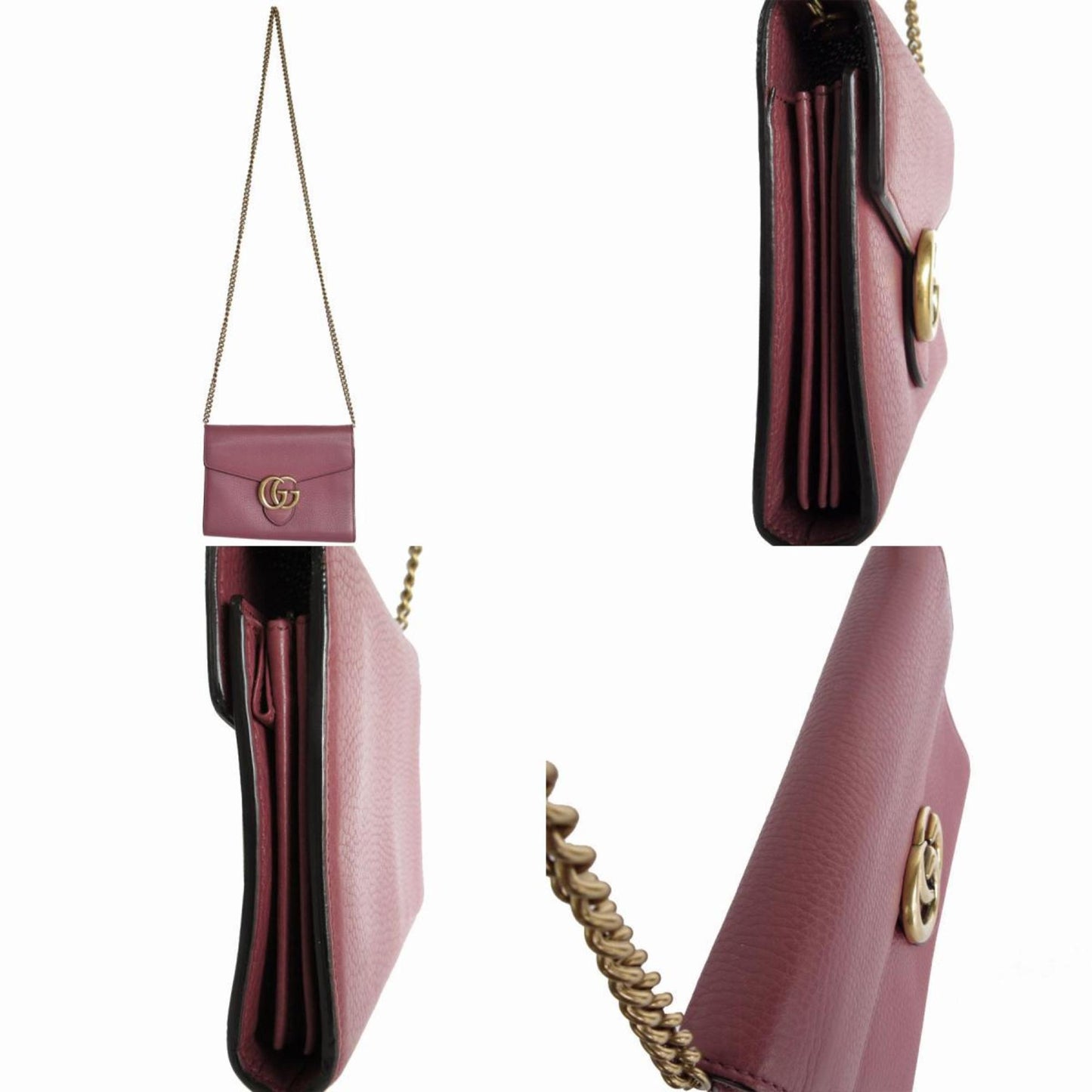 Gucci Bordeaux Metal Leather Shoulder Bag