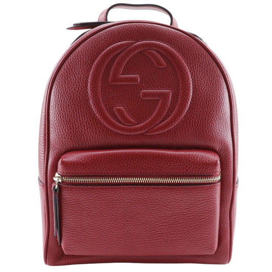 Gucci Red Color Leather Backpack ()