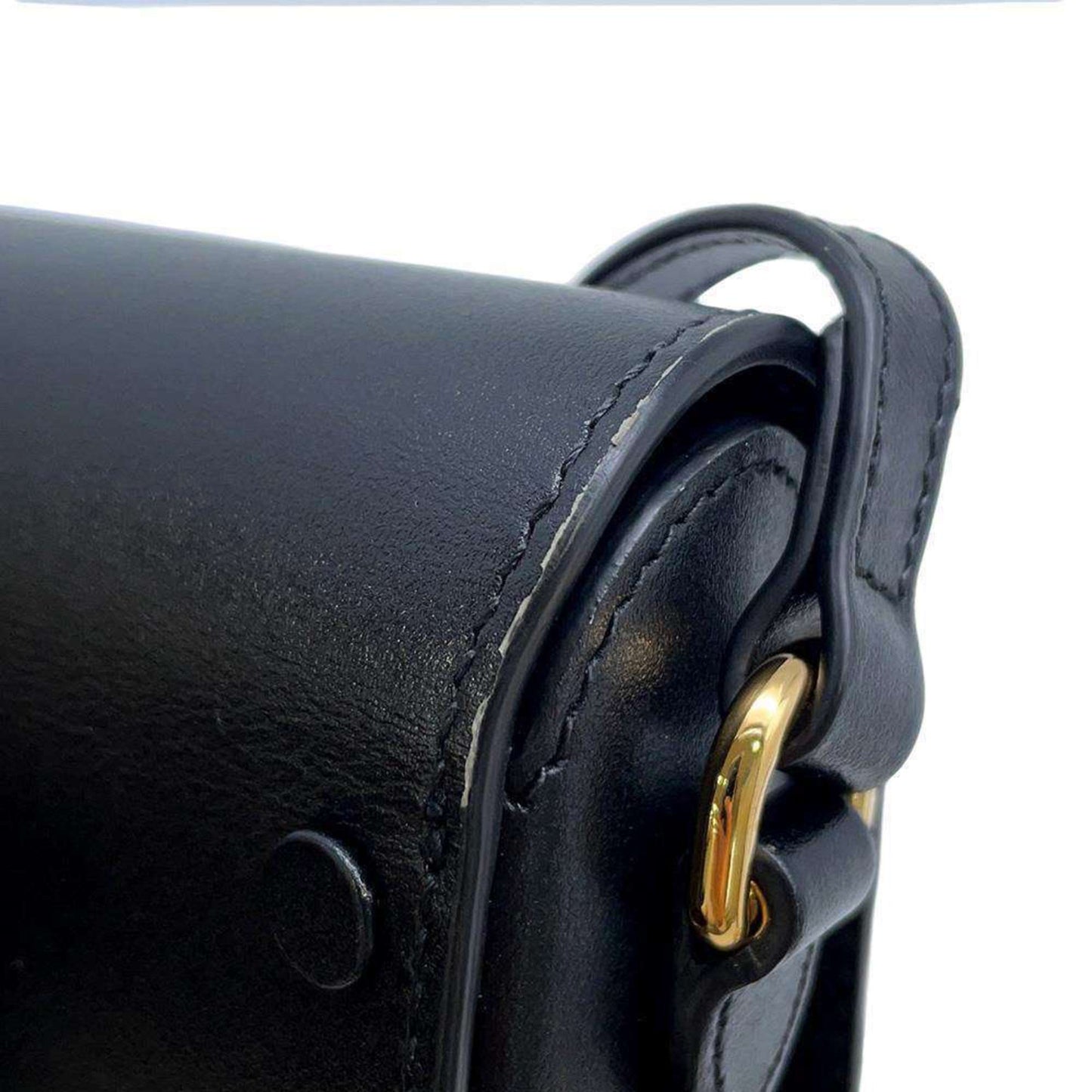 Gucci Horsebit Black Leather Shoulder Bag