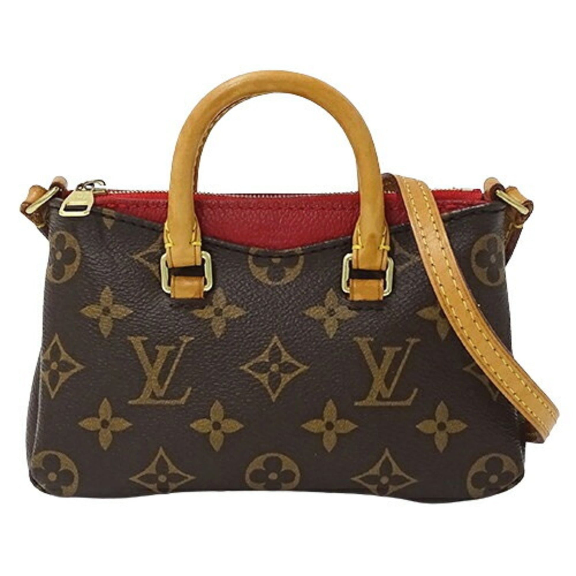 Louis Vuitton Brown Cerise Monogram Red Color White Monogram Shoulder Bag ()