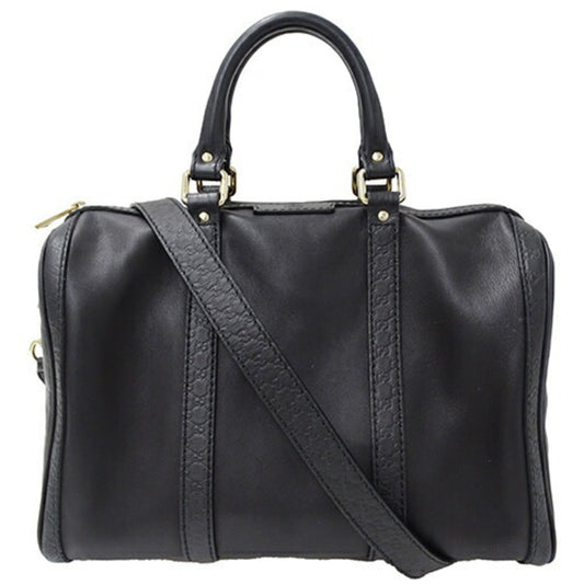 Gucci Microguccissima Black Leather Boston Bag Handbag Shoulder Bag ()