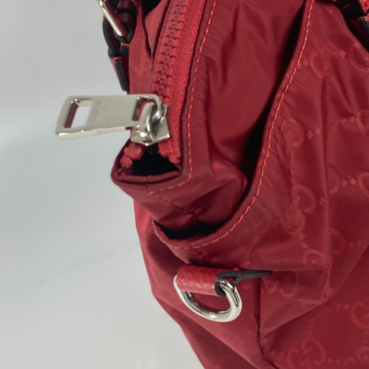 Gucci Red Cloth Tote Bag