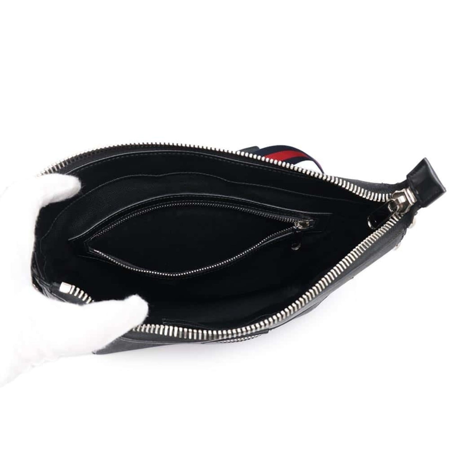 Gucci Black Gg Supreme Leather Messenger Bag Shoulder Bag